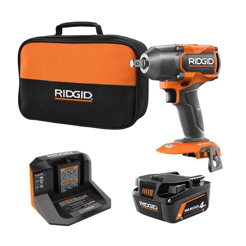 18V Brushless 4-Mode 1/2 in. Mid-Torque Impact Wrench Kit with Pin Detent, 4.0 Ah MAX Output Battery, and Charger