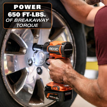 18V Brushless 4-Mode 1/2 in. Mid-Torque Impact Wrench Kit with Pin Detent, 4.0 Ah MAX Output Battery, and Charger