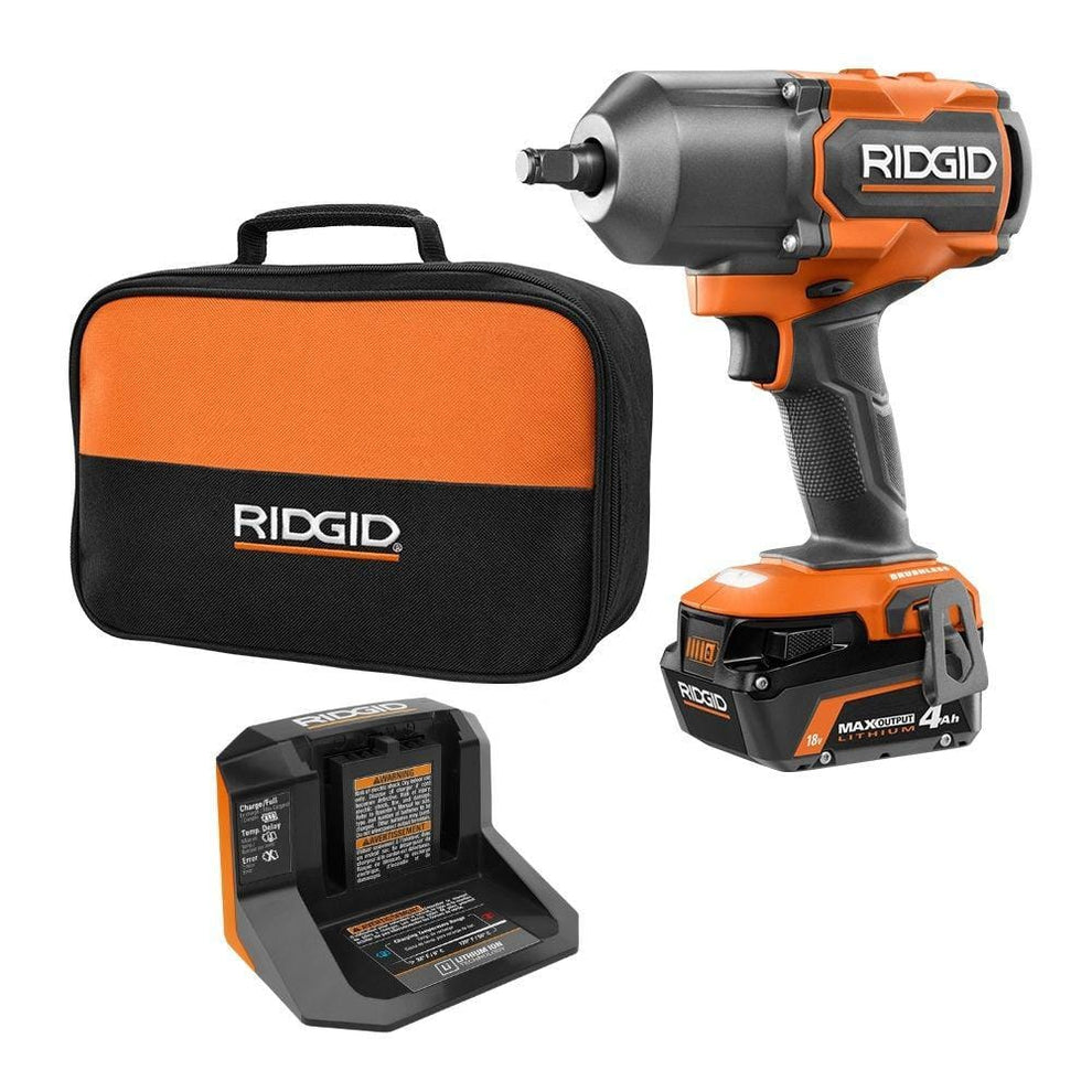 18V Brushless Cordless 4-Mode 1/2 in. High-Torque Impact Wrench Kit wi ...