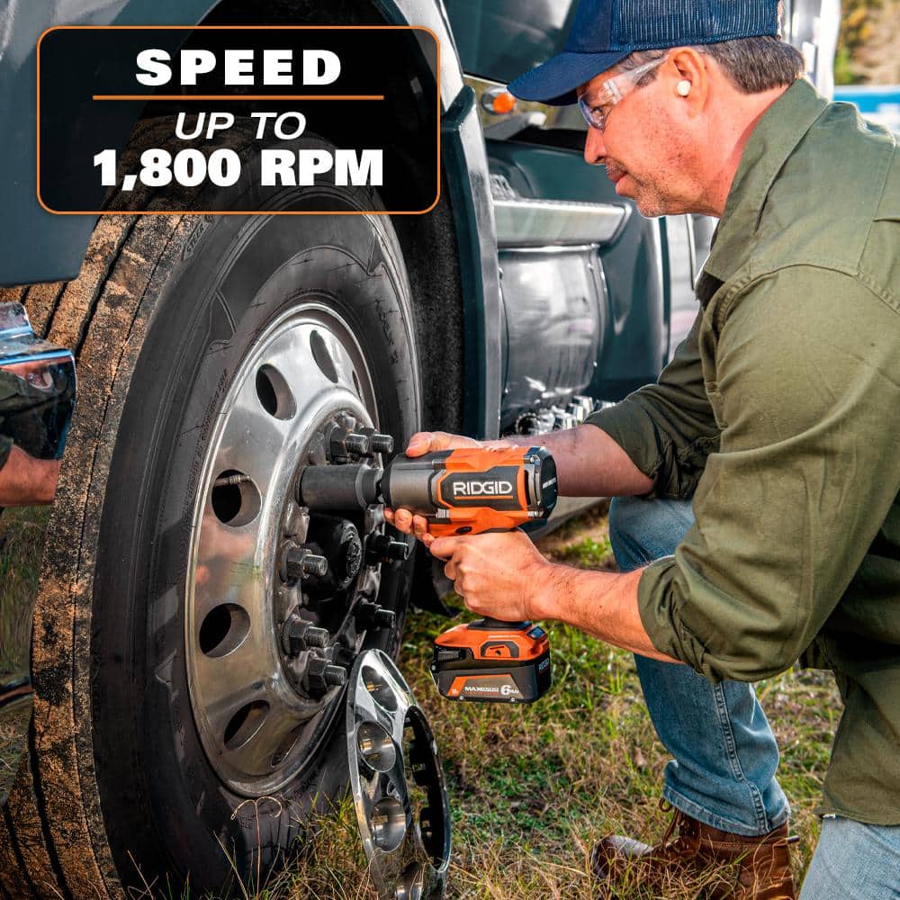 18V Brushless Cordless 4-Mode 1/2 in. High-Torque Impact Wrench Kit wi ...