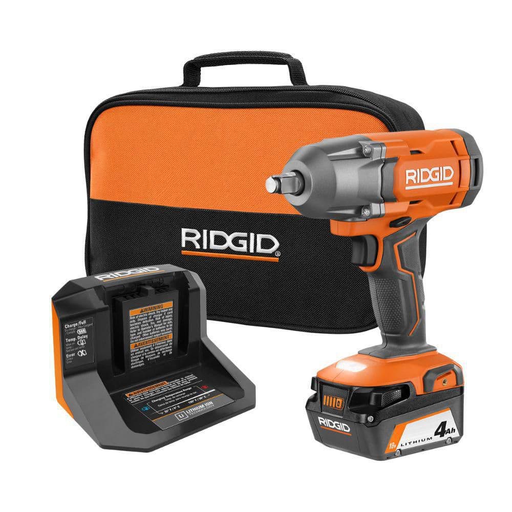 18V Cordless 1/2 in. Impact Wrench Kit with 4.0 Ah Battery and Charger
