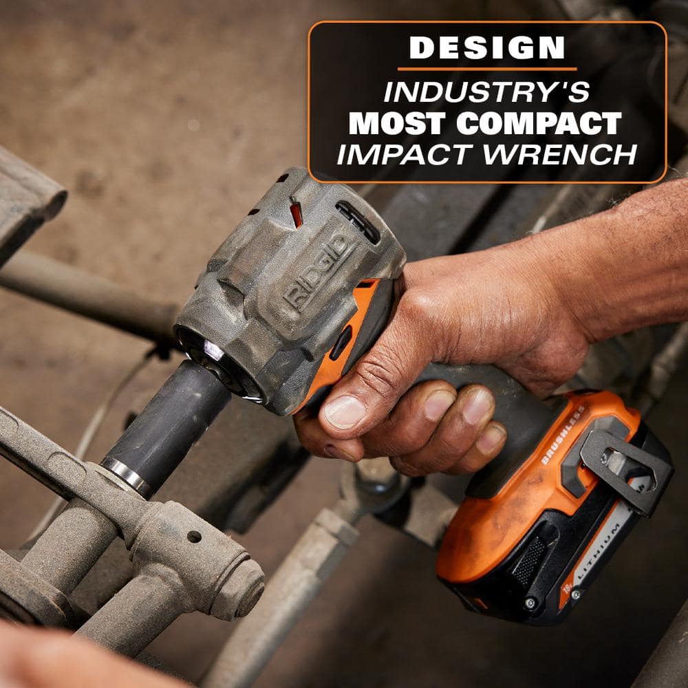 18V SubCompact Brushless Cordless 3/8 in. Impact Wrench Kit with 2.0 Ah Battery, Charger, and Bag