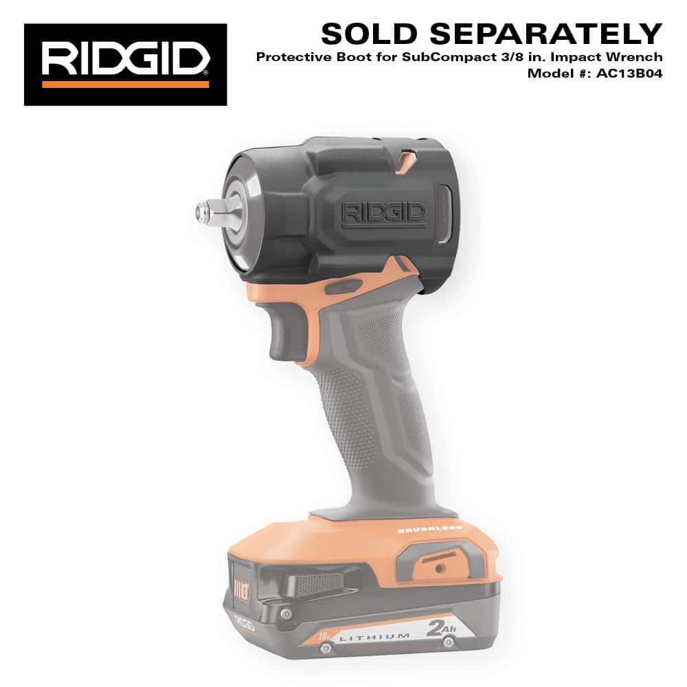 18V SubCompact Brushless Cordless 3/8 in. Impact Wrench Kit with 2.0 Ah Battery, Charger, and Bag