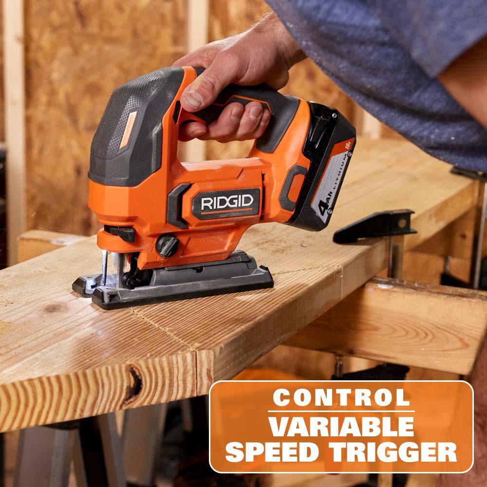 18V Cordless Jig Saw Kit with 2.0 Ah Lithium-Ion Battery and