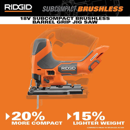 18V SubCompact Brushless Cordless Barrel Grip Jig Saw (Tool Only)