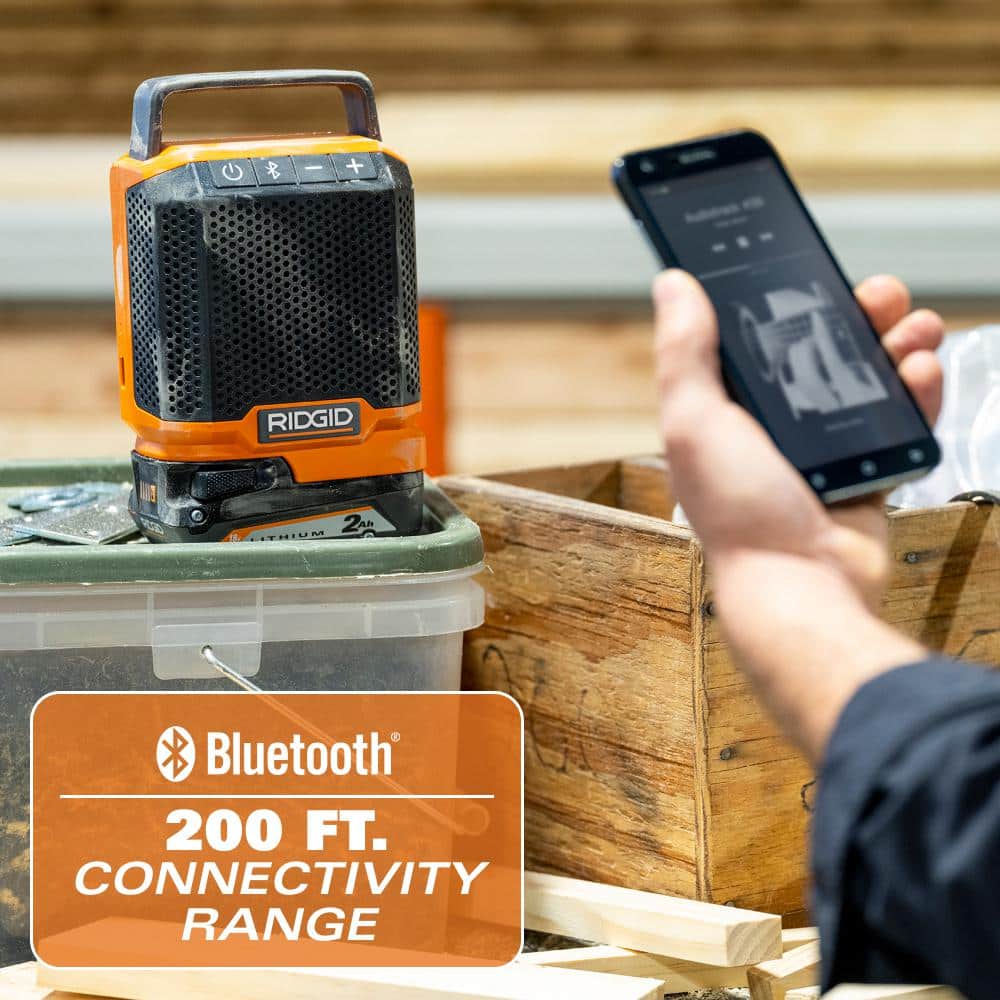 18V Cordless Speaker with Bluetooth Technology, 2.0 Ah Battery