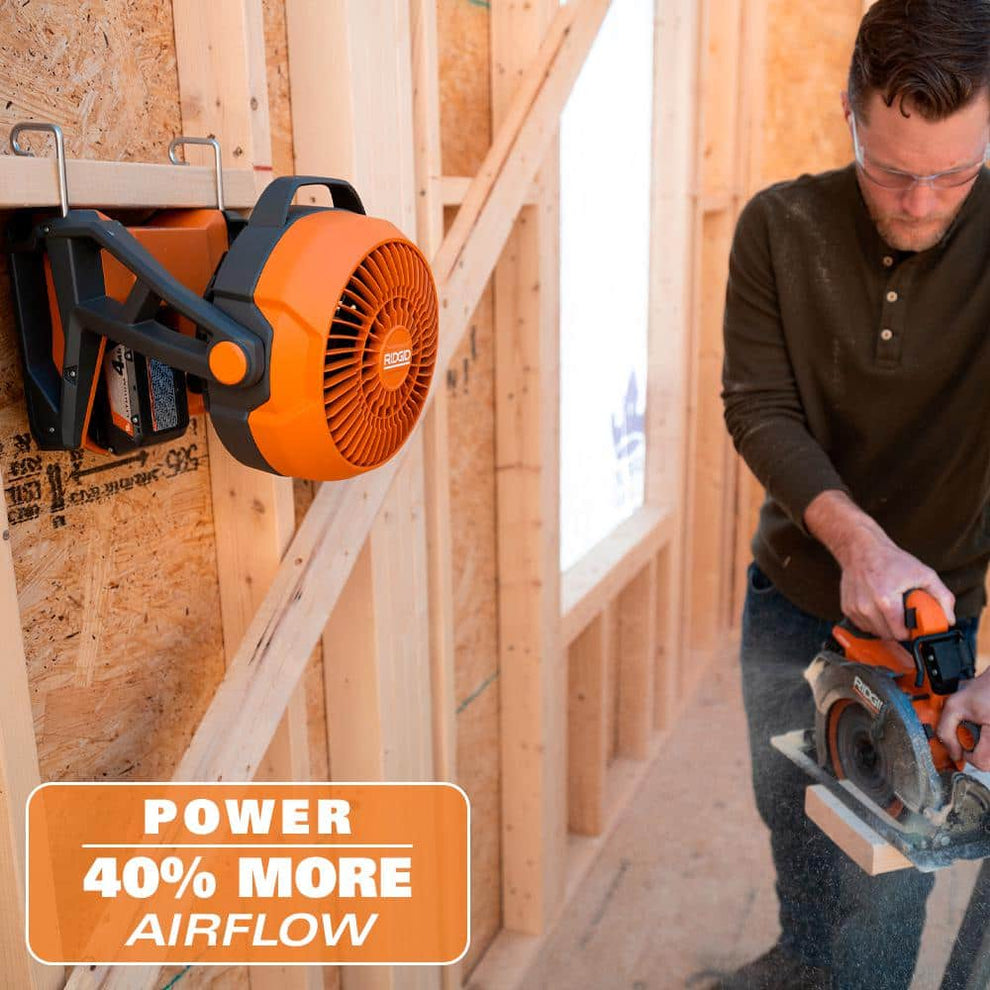 Walling Fan Ridgid 18V Cordless Hybrid Jobsite Fan (Tool Only) – RIDGID
