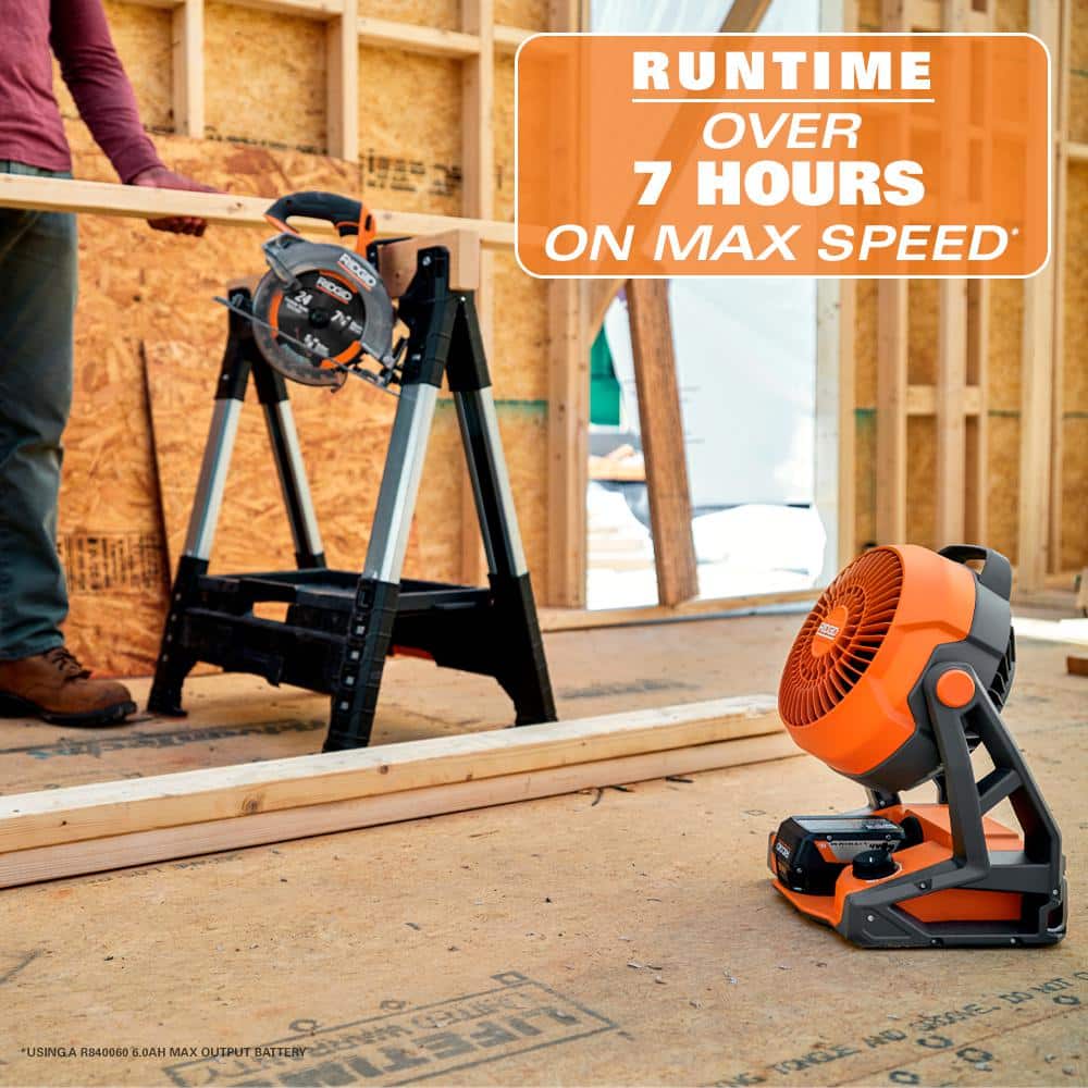 18V Cordless Jobsite Fan Kit with 4.0 Ah Battery and Charger