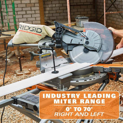 15 Amp Corded 12 in. Dual Bevel Sliding Miter Saw with 70 Deg. Miter Capacity and LED Cut Line Indicator