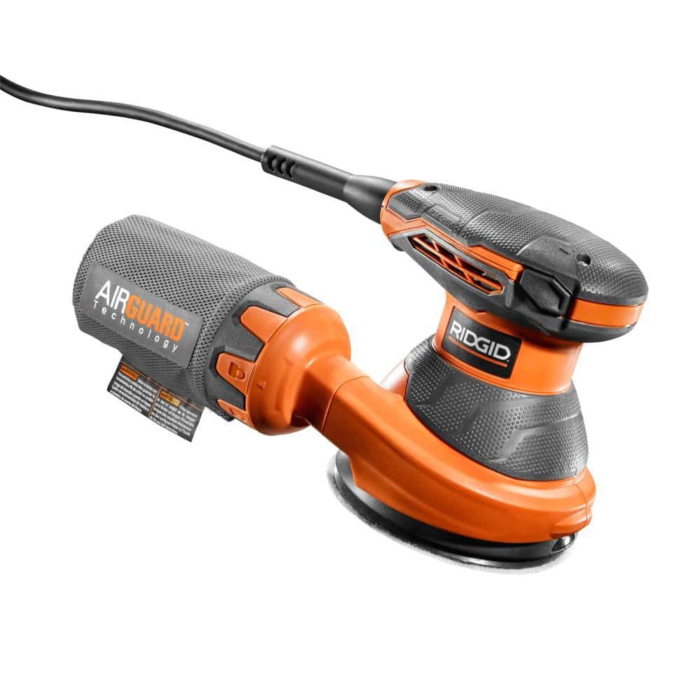 3 Amp Corded 5 in. Random Orbital Sander with AIRGUARD Technology – RIDGID