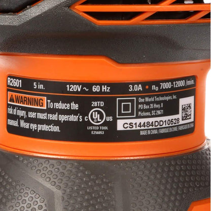 3 Amp Corded 5 in. Random Orbital Sander with AIRGUARD Technology