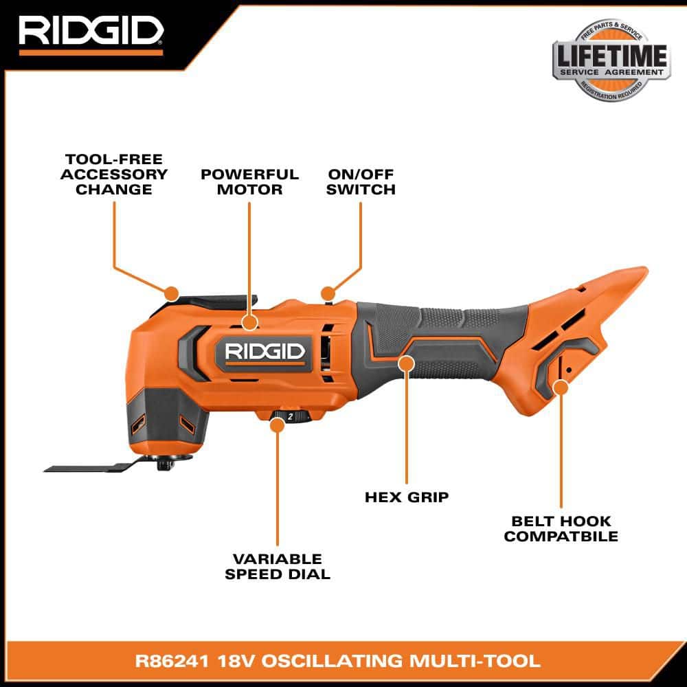 18V Cordless Oscillating Multi-Tool (Tool Only) – RIDGID