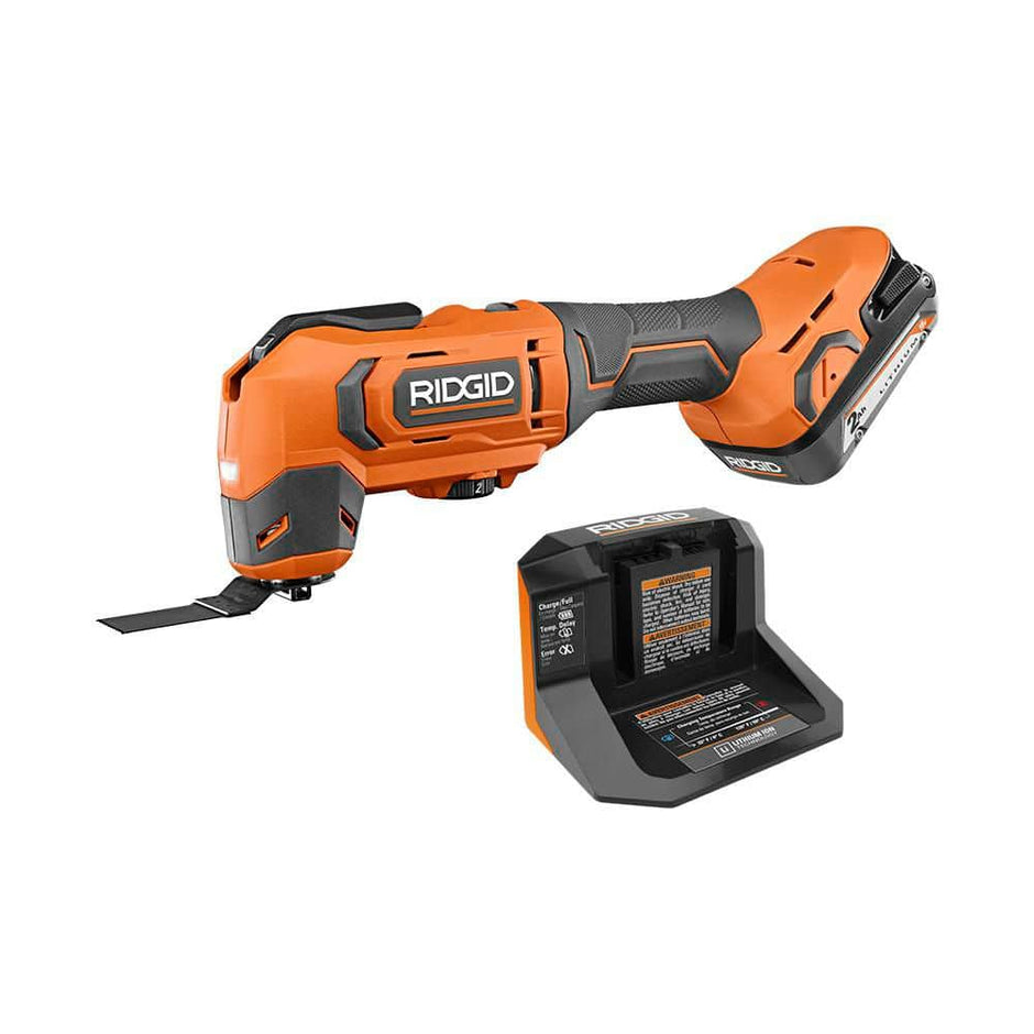 Multiherramienta oscilante inalámbrica de 18 V con batería de 2 Ah y cargador