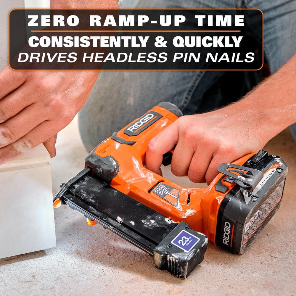 18V Cordless 23 Gauge 1-3/8 in. Headless Pin Nailer Kit with 2.0