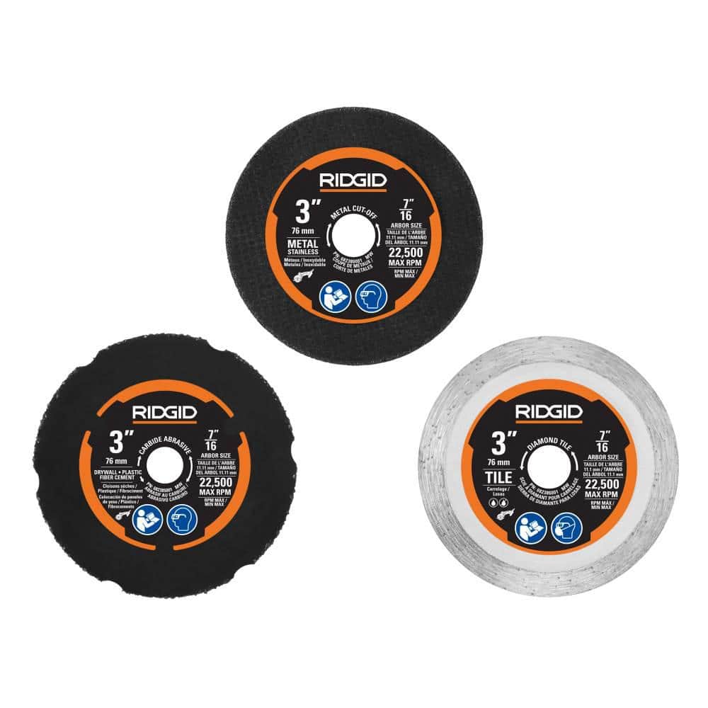18V SubCompact Brushless Cordless 3 in. Multi-Material Saw (Tool Only) with (3) Cutting Wheels