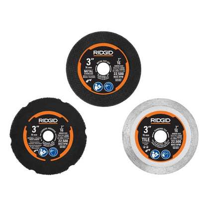 18V SubCompact Brushless Cordless 3 in. Multi-Material Saw (Tool Only) with (3) Cutting Wheels