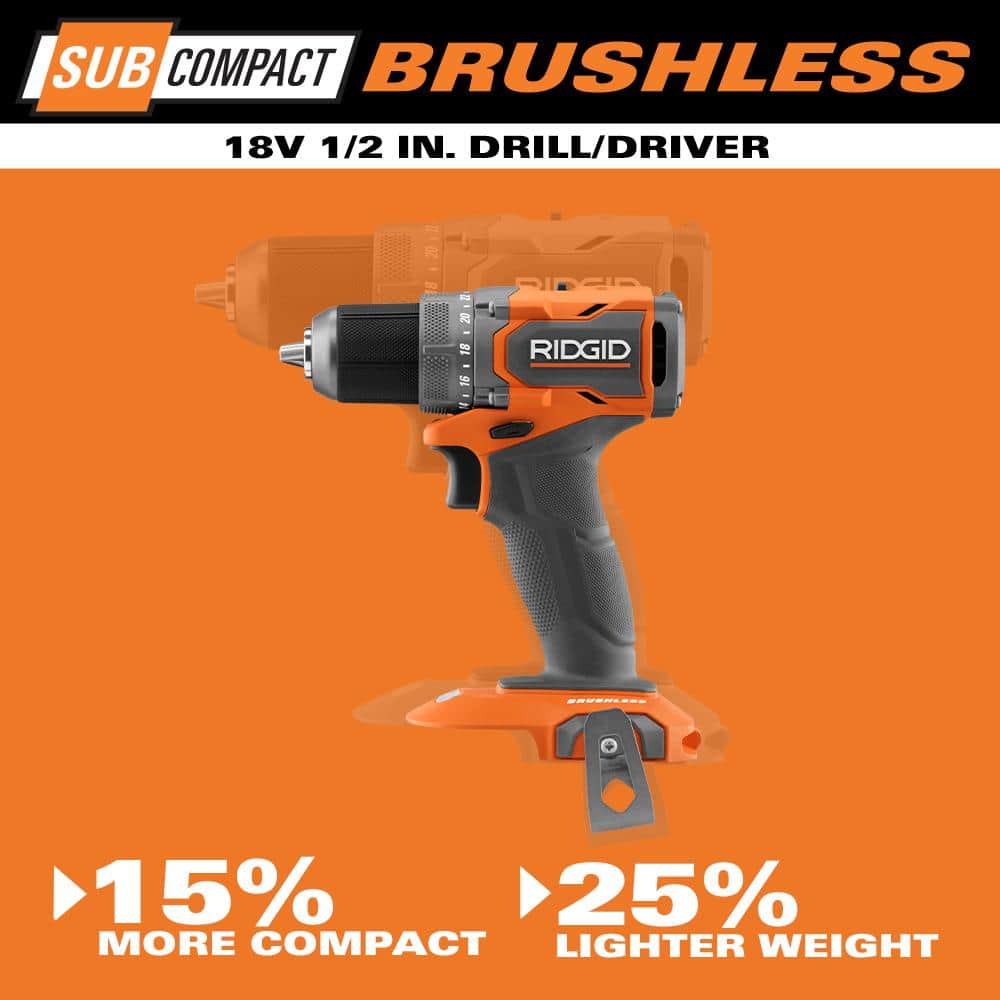 18V SubCompact Brushless Cordless 1/2 in. Drill/Driver (Tool Only)