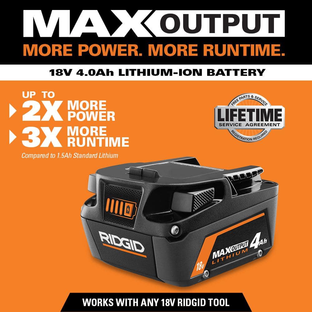 18V Lithium-Ion MAX Output 4.0 Ah Battery (2-Pack)