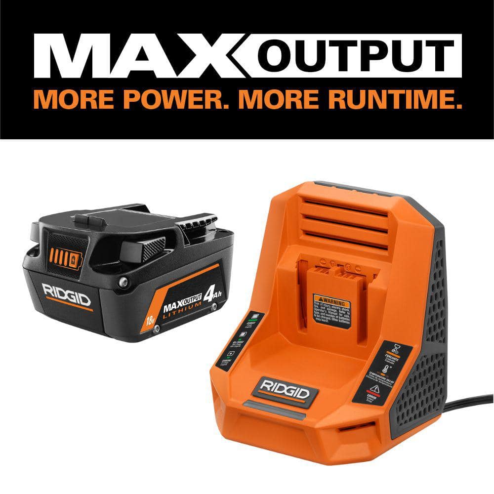 18V 4.0 Ah MAX Output Starter Kit with Rapid Charger – RIDGID