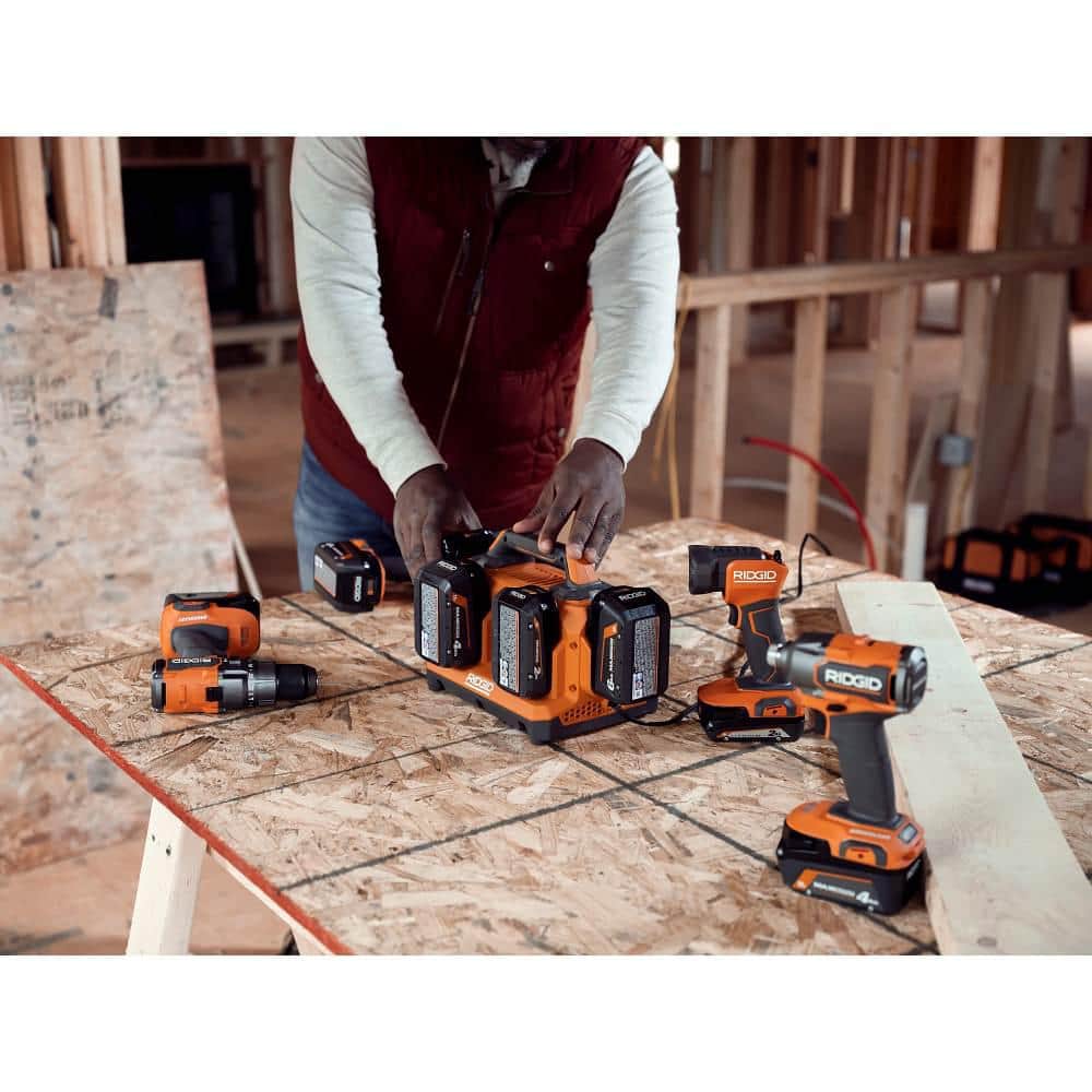 18V 6-Port Sequential Charger – RIDGID