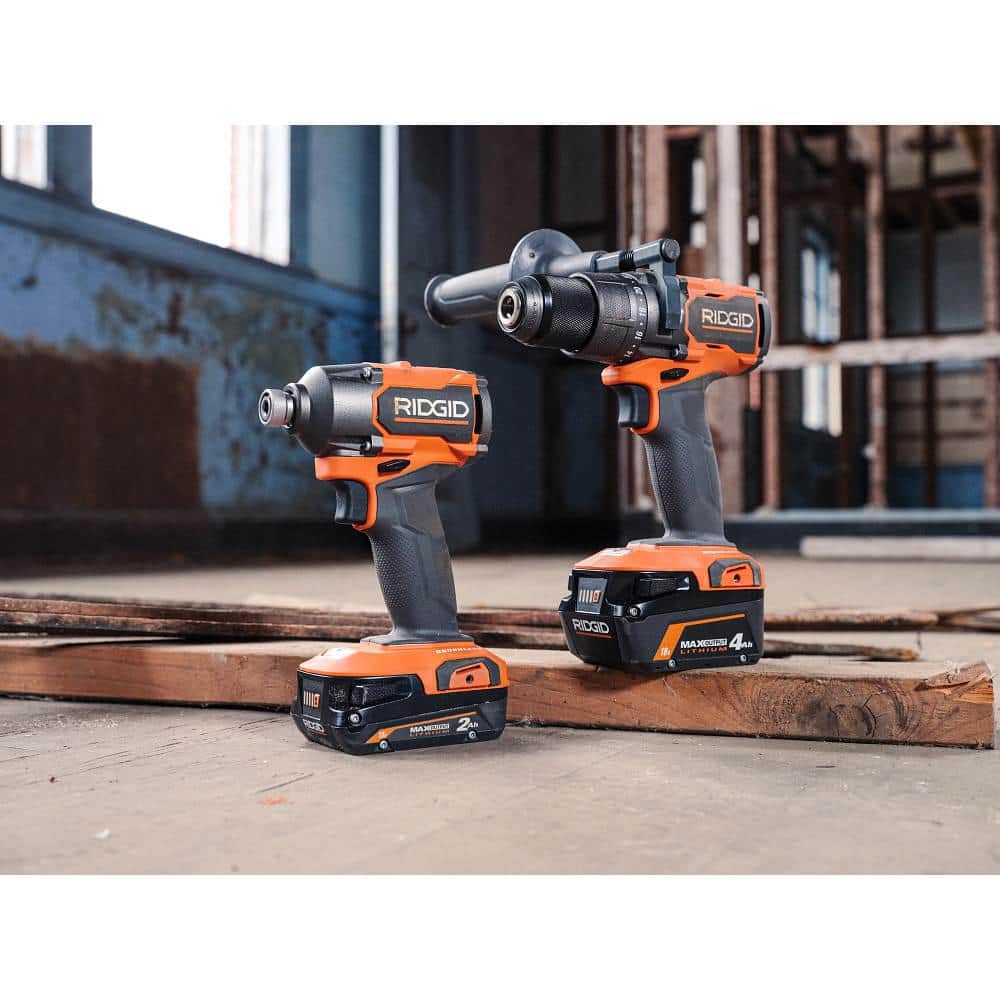 18V Brushless Cordless 2-Tool Combo Kit with Hammer Drill, Impact