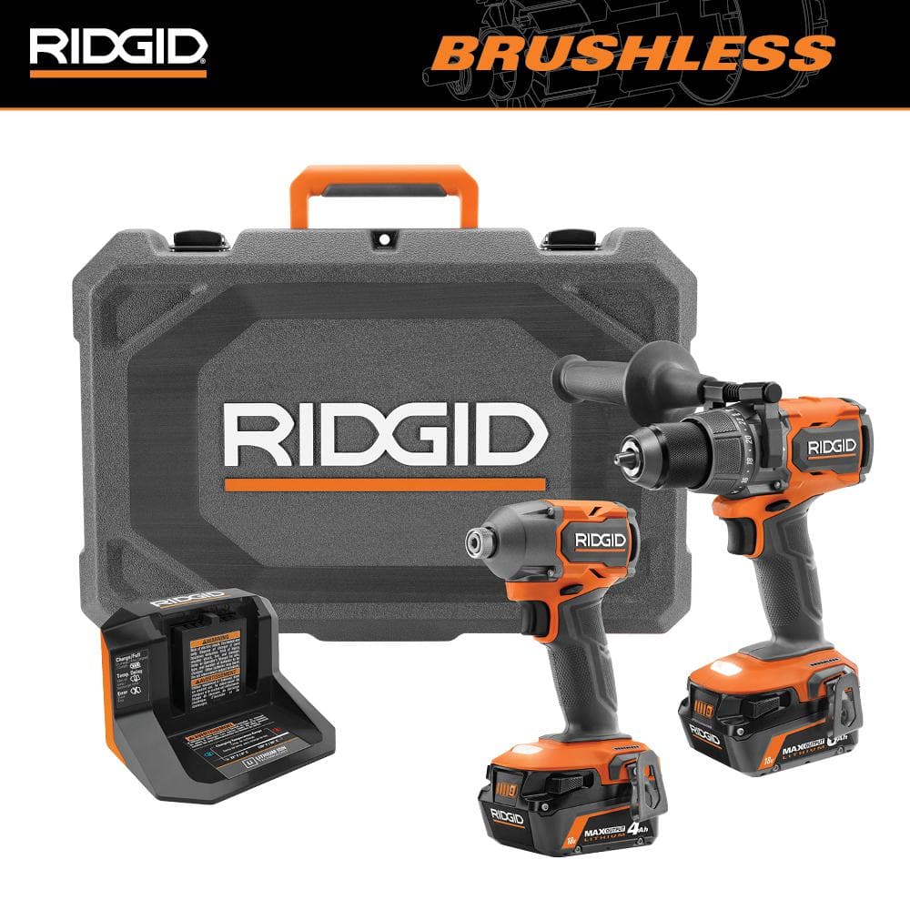 18V Brushless 2-Tool Combo Kit with 6.0 Ah and 4.0 Ah MAX Output