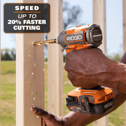 18V Brushless Cordless 2-Tool Combo Kit with Drill/Driver, Impact Driver, (2) Batteries, 18V Charger, and Tool Bag