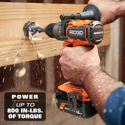 18V Brushless Cordless 2-Tool Combo Kit with Drill/Driver, Impact Driver, (2) Batteries, 18V Charger, and Tool Bag