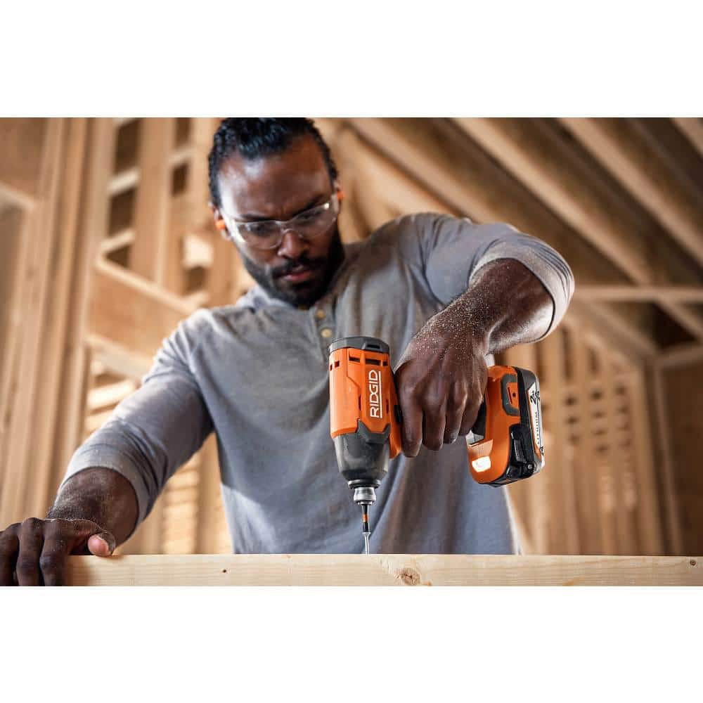 18V Cordless 6-Tool Combo Kit with 2.0 Ah Battery, 4.0 Ah Battery, Charger, and Bag