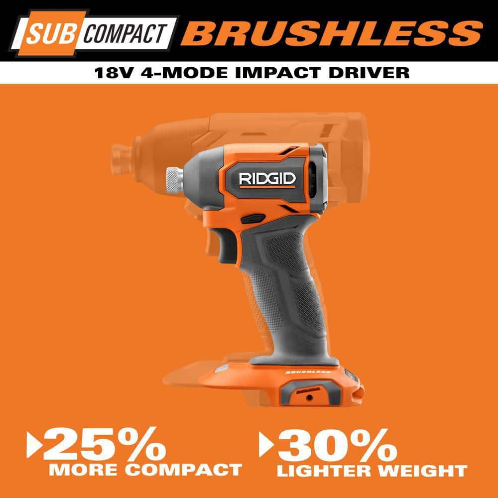 18V SubCompact Brushless Cordless 2- Tool Combo Kit w/ Hammer Drill, Impact Driver, (2) 2.0 Ah Batteries, Charger, & Bag