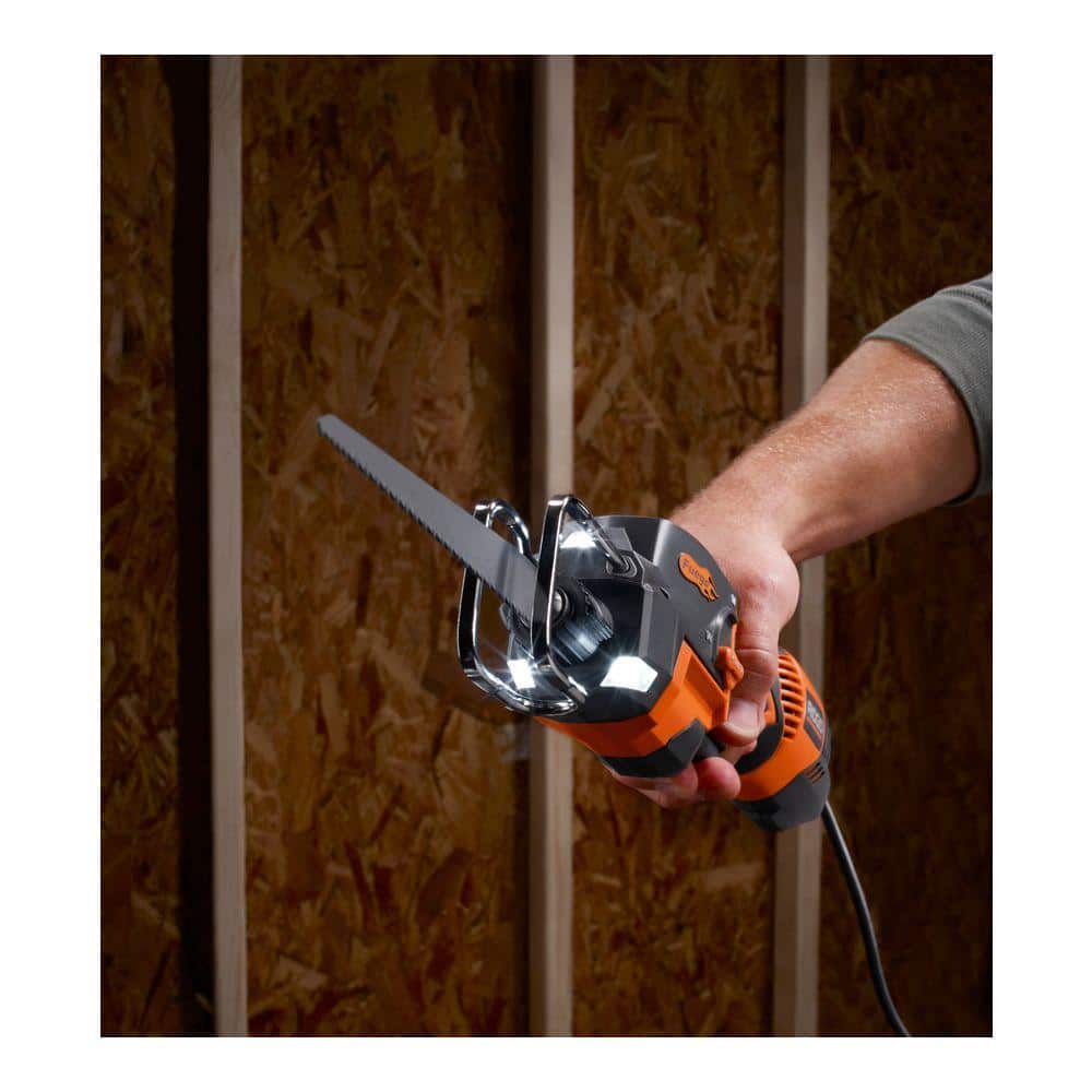 Thru Cool 6 Amp Corded 1-Handed Orbital Reciprocating Saw Kit – RIDGID
