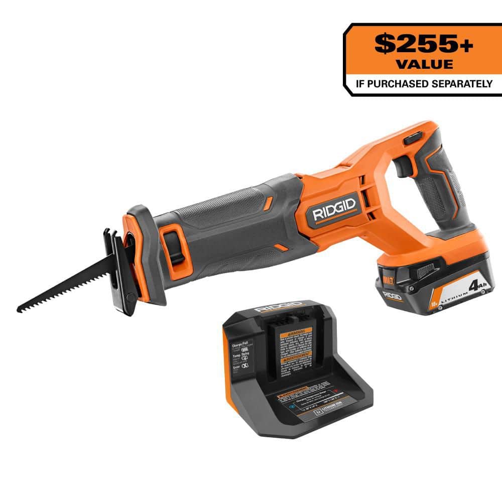 18V Cordless Reciprocating Saw Kit with Ah Battery and Charger