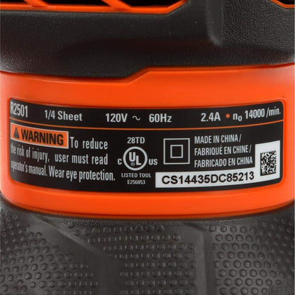 2.4 Amp Corded 1/4 Sheet Sander with AIRGUARD Technology
