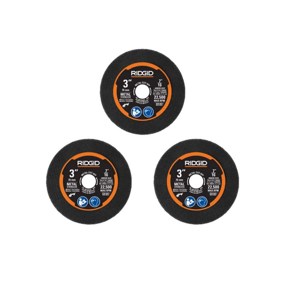 Kit de discos de corte para metal (3 piezas)