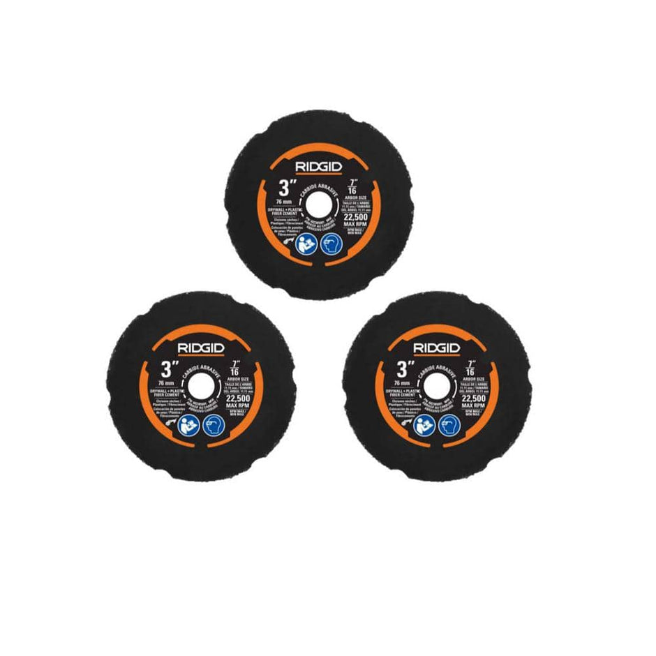 Juego de ruedas de corte de carburo (3 piezas)