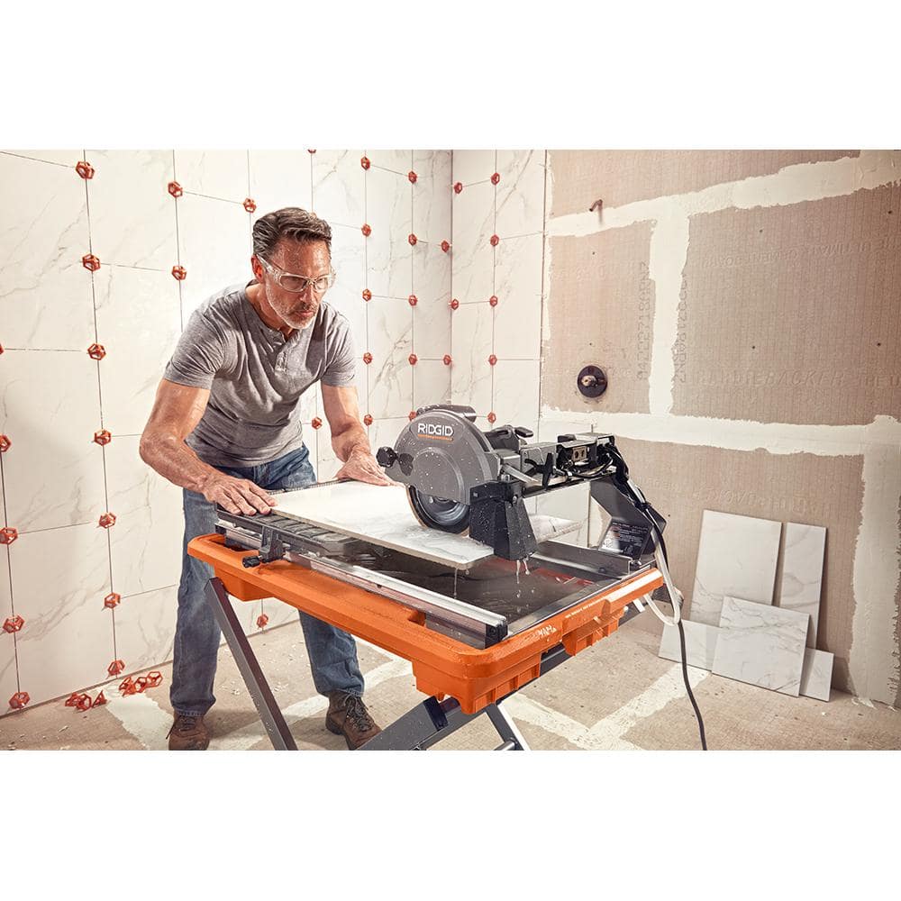 9-Amp 7 in. Blade Corded  Wet Tile Saw with Stand