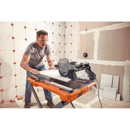 9-Amp 7 in. Blade Corded  Wet Tile Saw with Stand