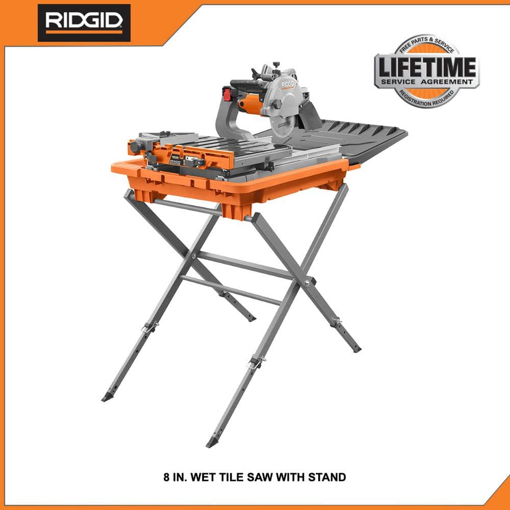 12 Amp 8 in. Blade Corded Wet Tile Saw with Extended Rip – RIDGID