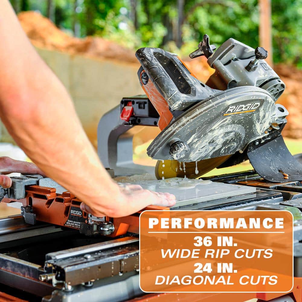 15 Amp 10 in. Wet Tile Saw with Portable Stand – RIDGID