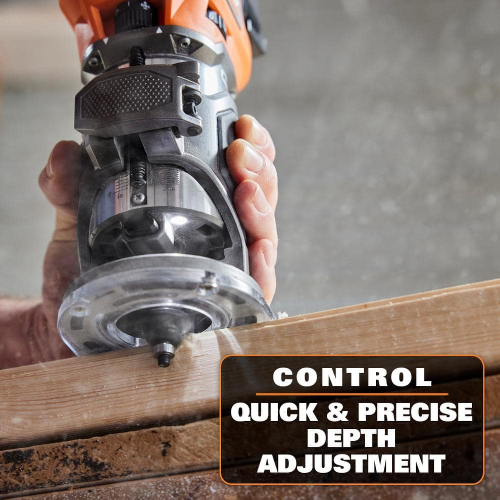 18V Brushless Cordless Compact Router (Tool Only) – RIDGID