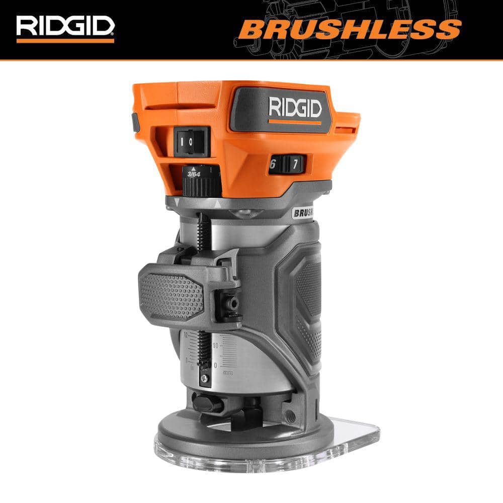 18V Brushless Cordless Compact Router (Tool Only) – RIDGID